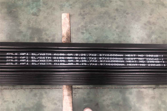 Piombo in acciaio senza cuciture con rivestimento di vernice nera