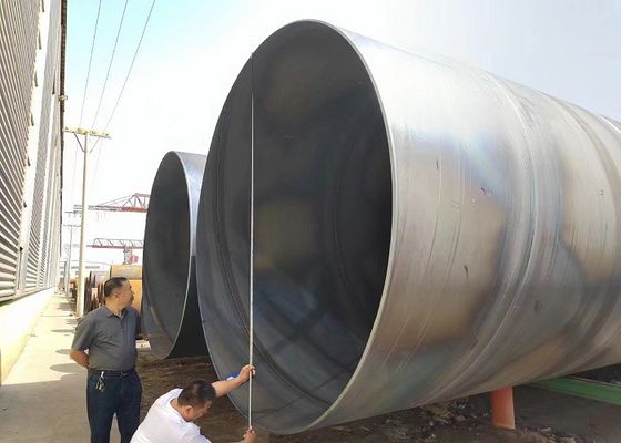 Tubo di acciaio di saldatura ad arco spirale sommerso per impalcature ASTM A252/A53 Standard Wide Diameter Range