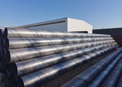 Tubo di acciaio saldato a spirale di grande diametro Acqua gas olio 12m Lunghezza ASTM certificato