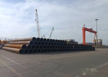 Tubo di acciaio saldato a spirale di grande diametro Acqua gas olio 12m Lunghezza ASTM certificato