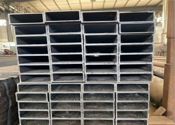 S235JR Sezioni vuote in acciaio 15-1000 mm OD Nera rettangolare